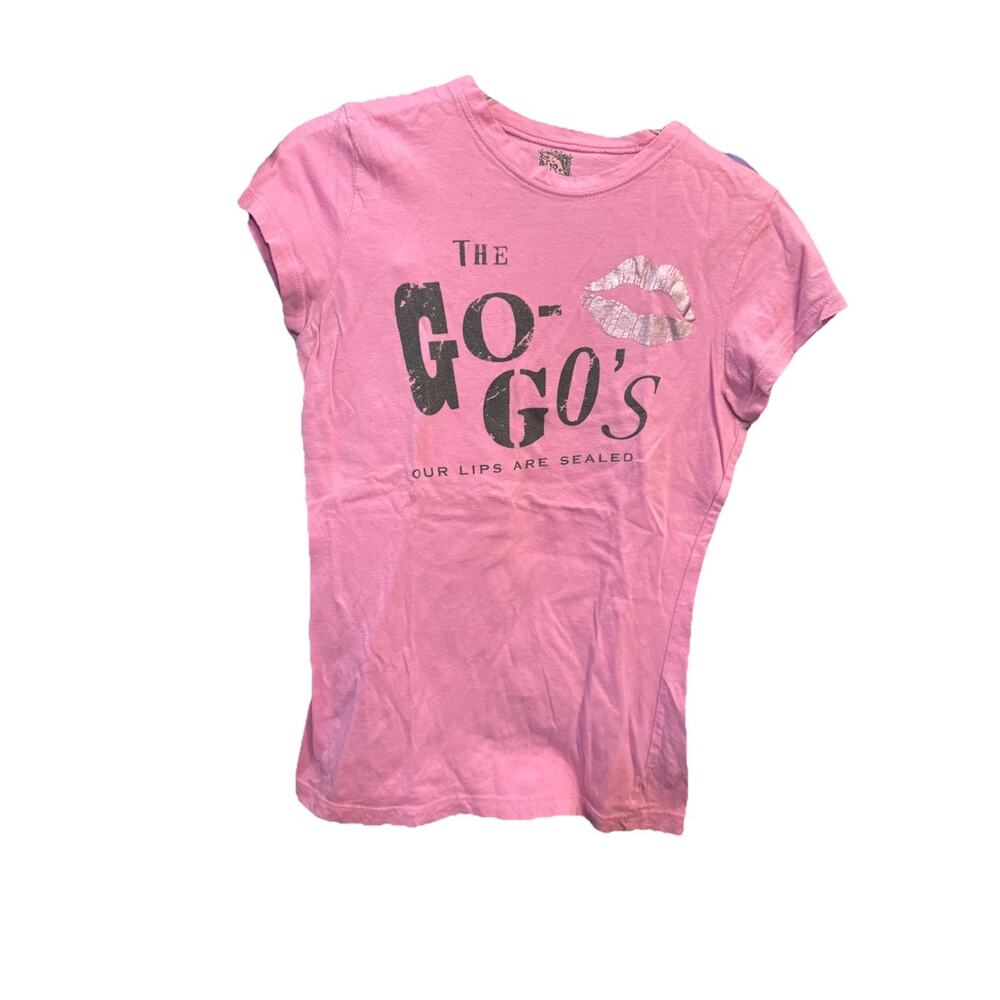 The Go Gos Our Lips Are Sealed Womans Graphic T Shirt Pink Medium